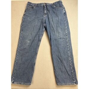 Red Head Lined Cold Weather Denim Jeans Mens Sz 44 X 32 Blue Wash Flannel Pants
